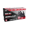 Sas Safety Derma-Tuff, Nitrile Disposable Gloves, 6 mil Palm , Nitrile, Powder-Free, M, 120 PK, Black 66582